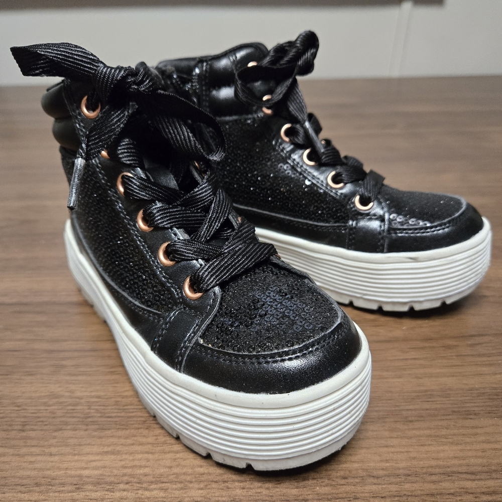 Skeckers Sequin Boots Sneakers Girls Sz 12